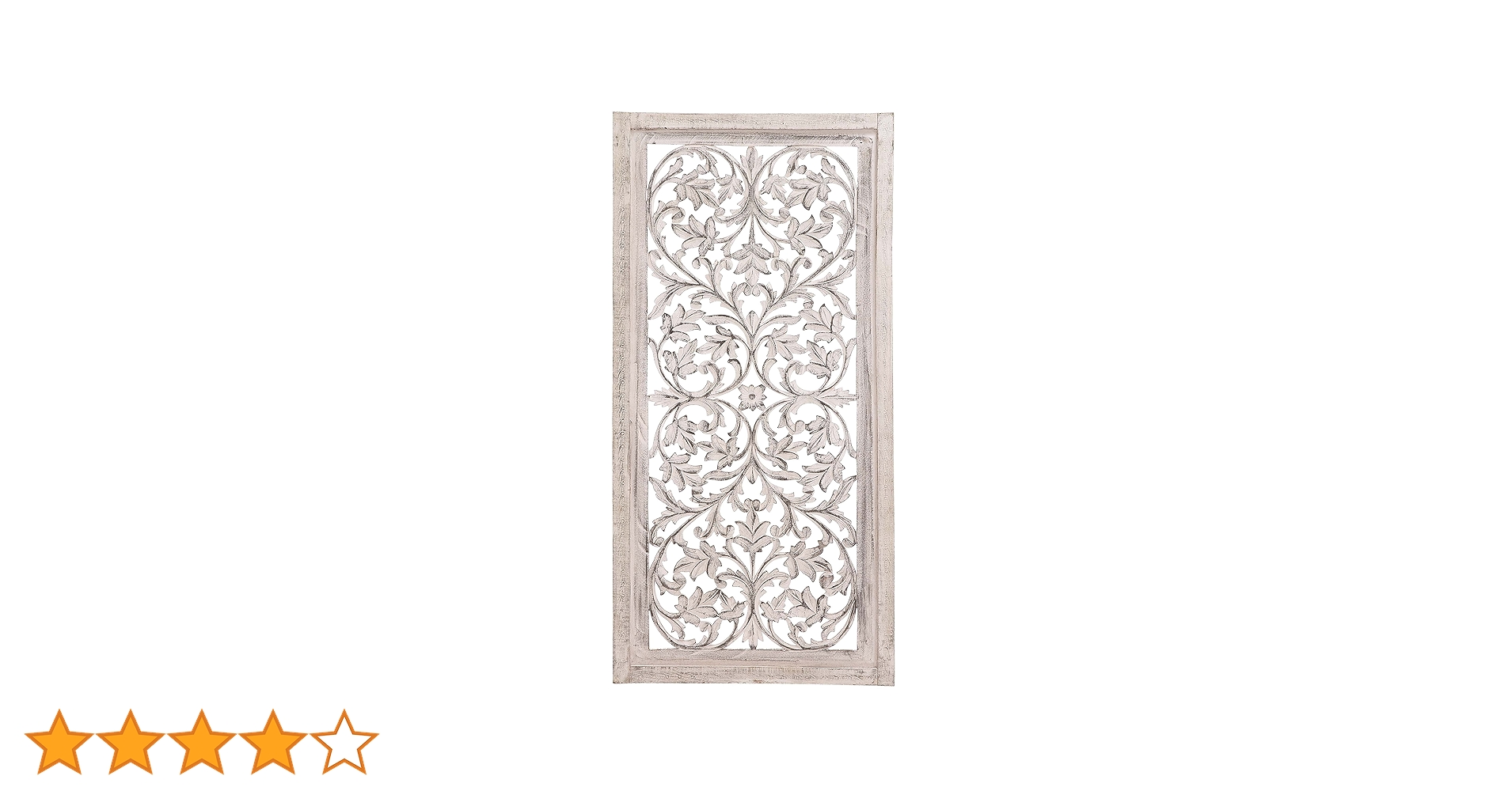 Deco 79 Mango Wood Floral Handmade Intricately Carved